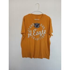 American Eagle T-Shirt Men’s XL Yellow Athletic Fit A Eagle Logo Graphic Tee